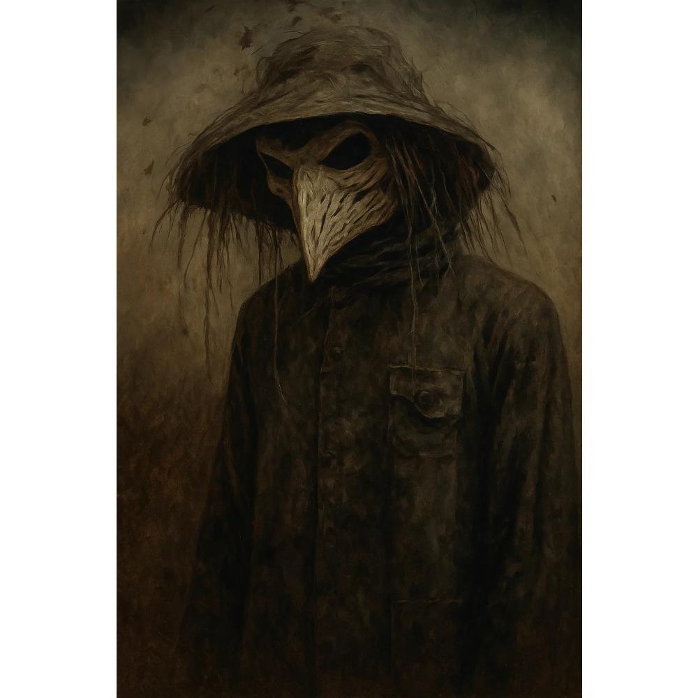 Dark Gothic Halloween Canvas Gallery Wall Print Witch Ghost Doctor Goat Skull Wall Art Vintage Moody Spooky Home Decor Gift