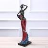 Afrikansk damstaty Harts Skulptur Modern Abstrakt Konst Handgjorda Statyer Samlarobjekt
