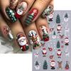 5D Embossed Christmas Nail Stickers Gingerbread Man Snowflake Snowman Penguin Autumn Winter Nail Art Decals Decoration