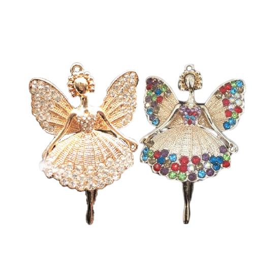 Car Air Freshener Holder Angel Shape Inlay Alloy Auto Air Conditioning