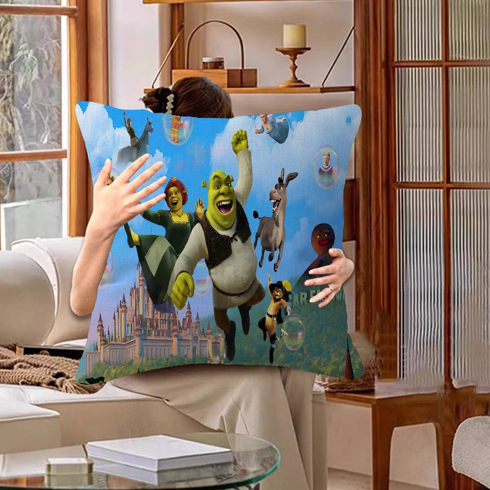 S-Shrek 2 Movie Classic Movie Pillow Gift Home Office Decoration Bedroom Sofa Car Cushion Cover Case 45x45