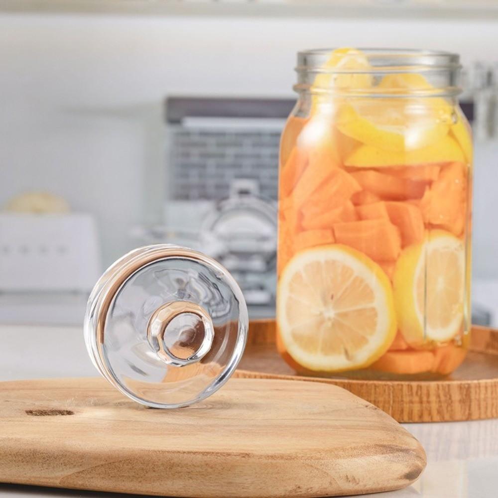 Fermented Heavy Fermenting Weights Clear Storage Container Lids Glass Weights Cheese Fermentation