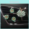 Göttinnen-Stil Gänseblümchen Strass Ballettmädchen Auto Lüftungsschlitz Parfümclip Innenraum Ornament Weiß/rosa/lila/grün