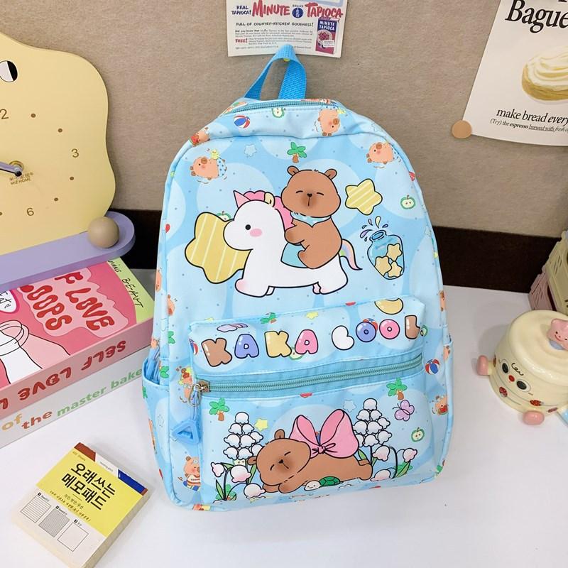 Children's schoolbag kindergarten baby schoolbag cartoon printing boys and girls versatile to reduce the burden of travel back