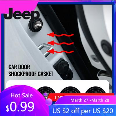For Jeep Car Door Shockproof Silicone Gasket Buffer Pad Accessories For Jeep Grand Cherokee Wrangler JK Gladiator Compass Ren