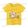 SpongeBobs Cartoon Tshirt for Children Cotton Soft Tee Boys Girls Tops Colorful Clothing Anime Printed Clothes Birthday Gift