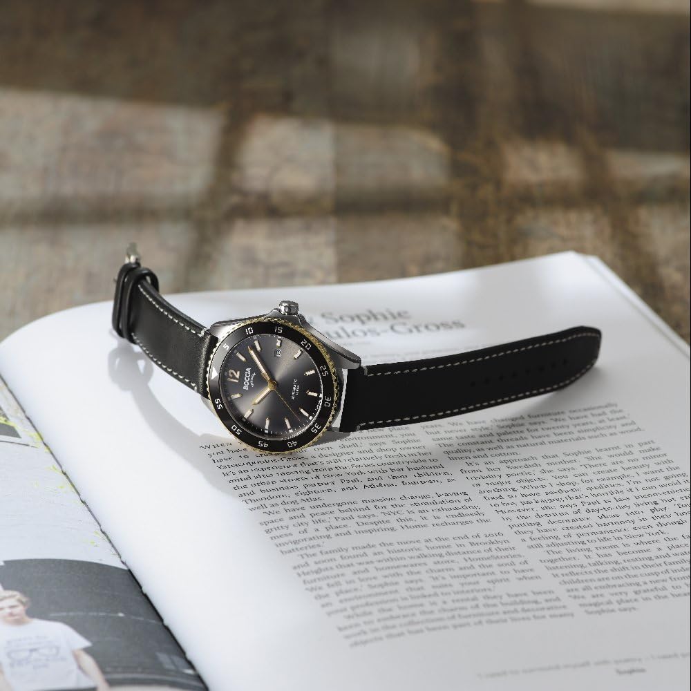 Boccia Titanium Classic Collection 3653-03 Men's Watch with Leather Strap