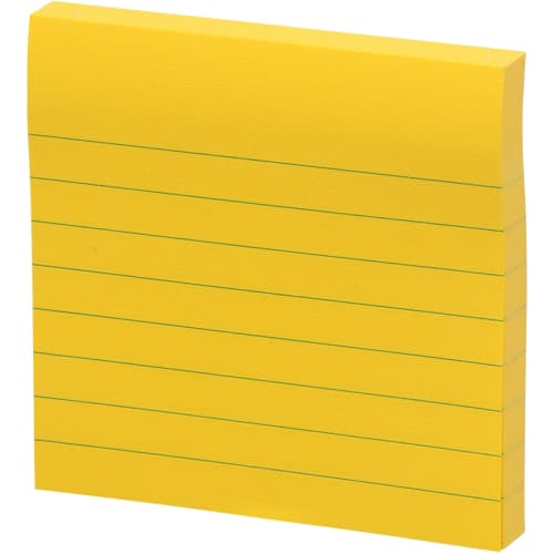 Post-it Notes, Strong Adhesive Notes, Yellow, Lined, 75 x 75 mm, 90 sheets, 630SS-YN