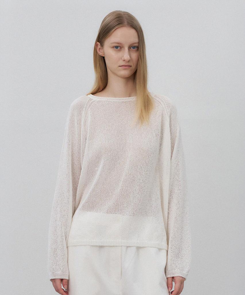 Loteu Linen Fluid Raglan Knit_2 Color