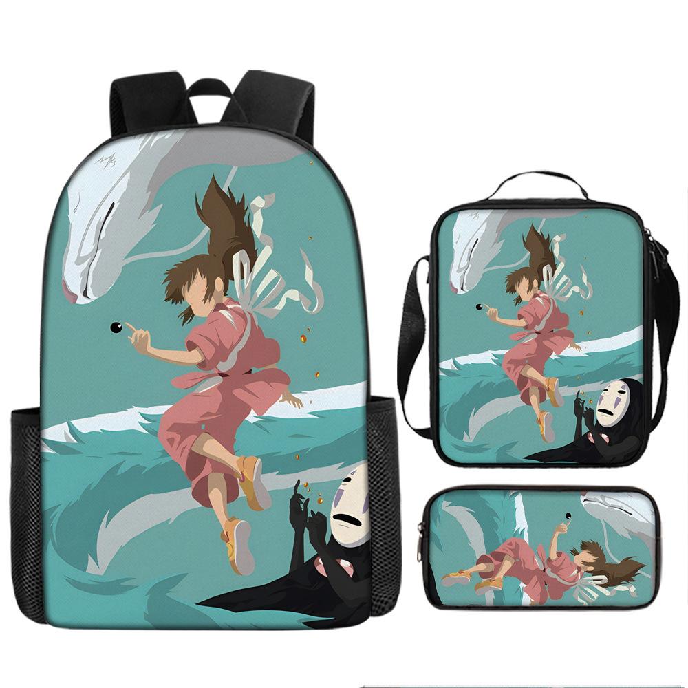 Elementary and Secondary School Students Spirited Away School Bag Hayao Miyazaki Children's Fashion Backpack Waterproof Large Capacity Backpack