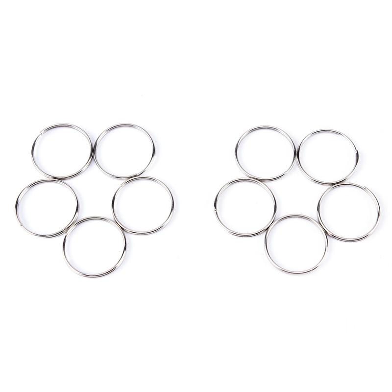10pcs Steel Key Ring Split Key Ring Nickel Key Ring Nickel Plated Steel Ring
