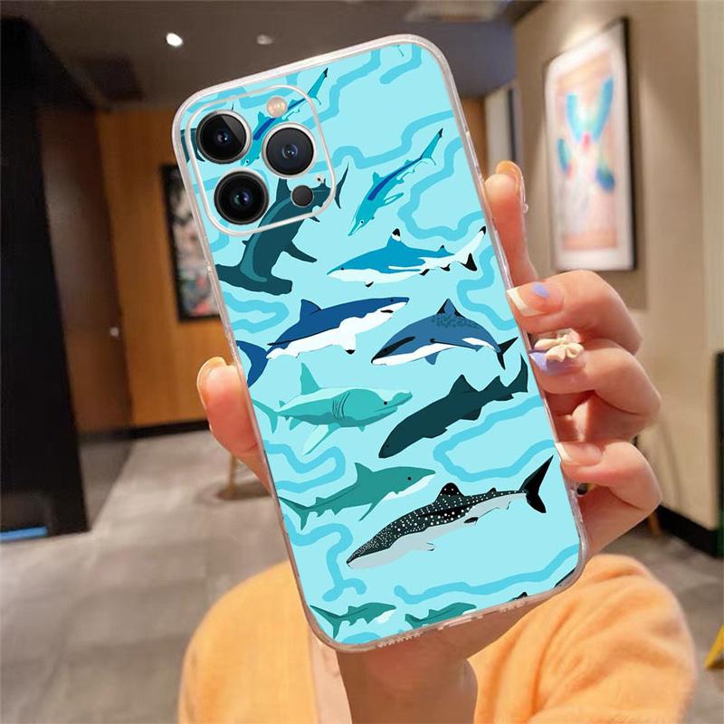 Phone Case For iphone 17 Air 17 Pro Max 16 15 14 13 Pro Max 15 16 Pro 15Plus Ocean Whale Shark