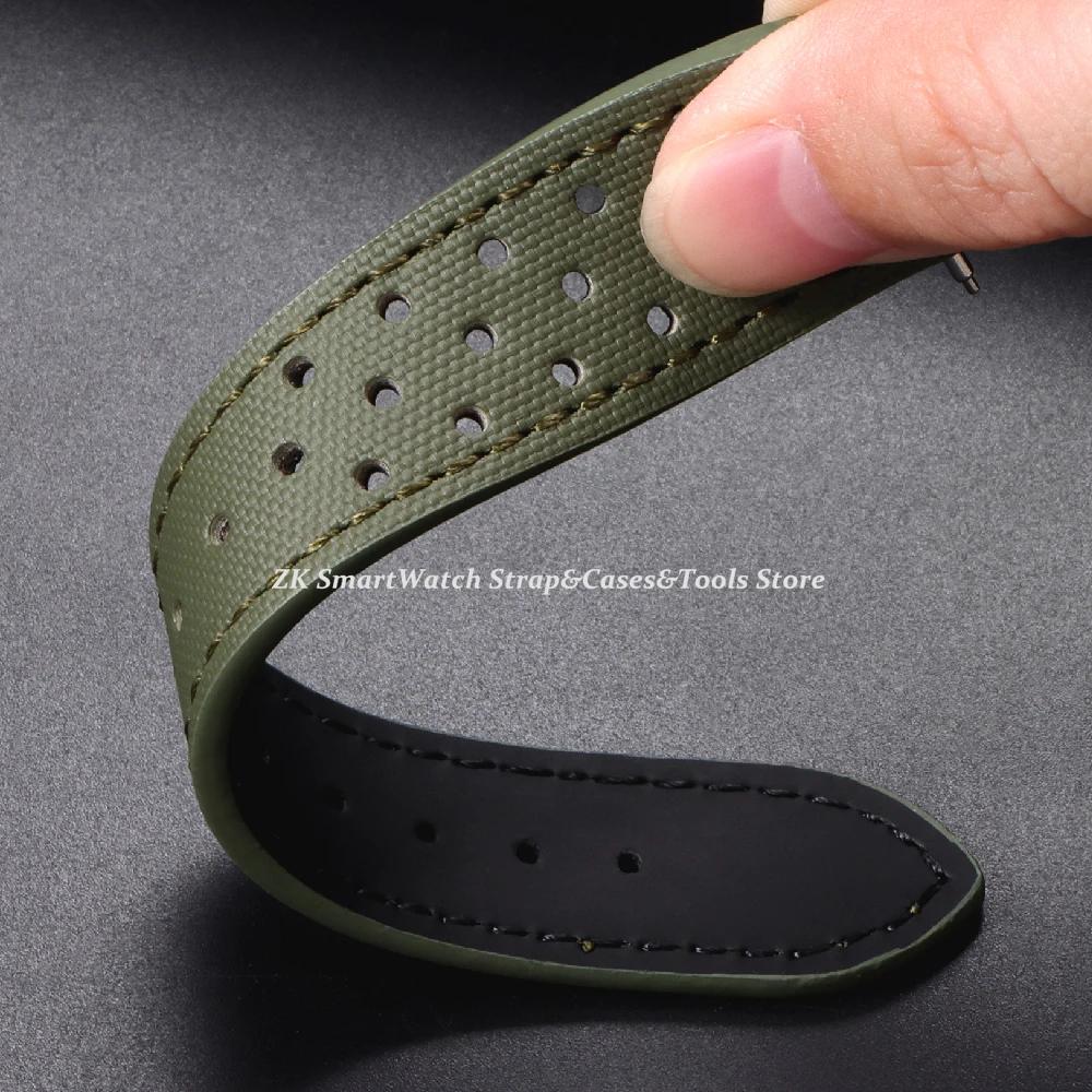 Premium Qualität Nylon Segeltuch Uhrenarmband 18mm 20mm 22mm Band Wasserdichte Stoffbänder Schnellverschluss Armband Gürtel Zubehör