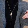 Gold Plated Irregular Round Pendant Necklaces for Women Luxury High-end Adjustable Necklace Fashion Charm Jewelry Daily Wear