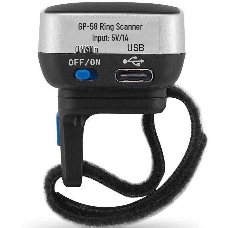 GEPAD GP-58 Ring-Type Wireless 2D Barcode Scanner