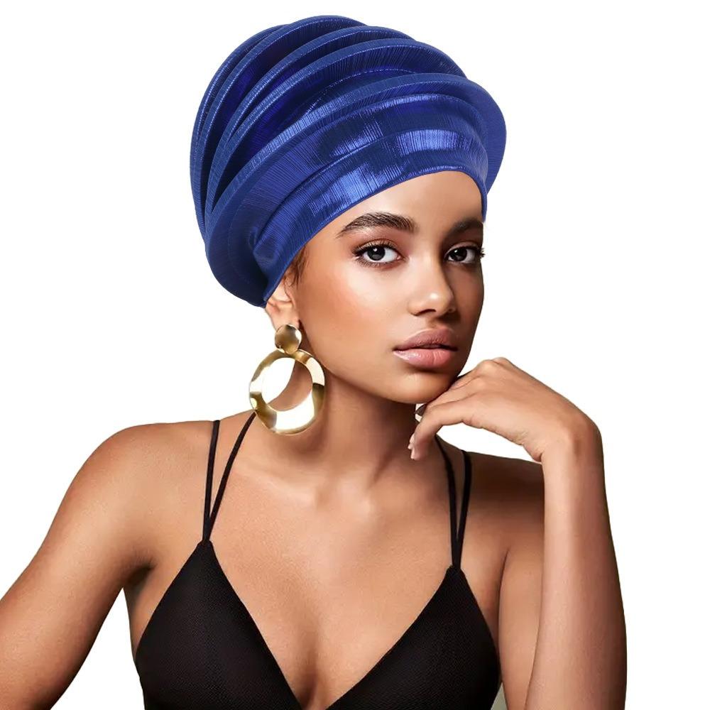 Traditional Spiral Beret Solid Color Nigeria Headpiece  Wedding Party African Lady Use