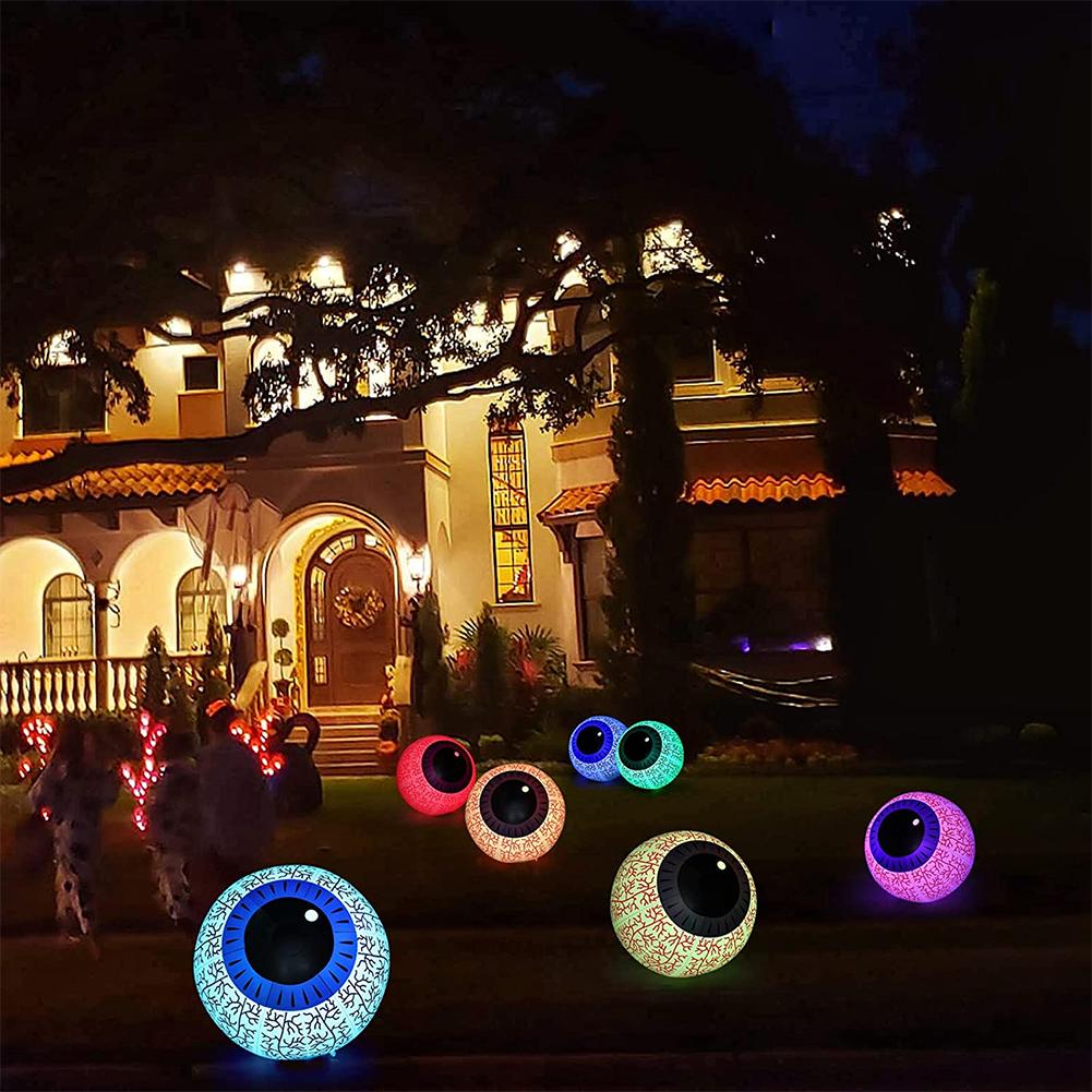 Halloween Inflatable Eyeball Light With Built-in Led Lights Horror Props For Indoor Outdoor Yard Garden Decor