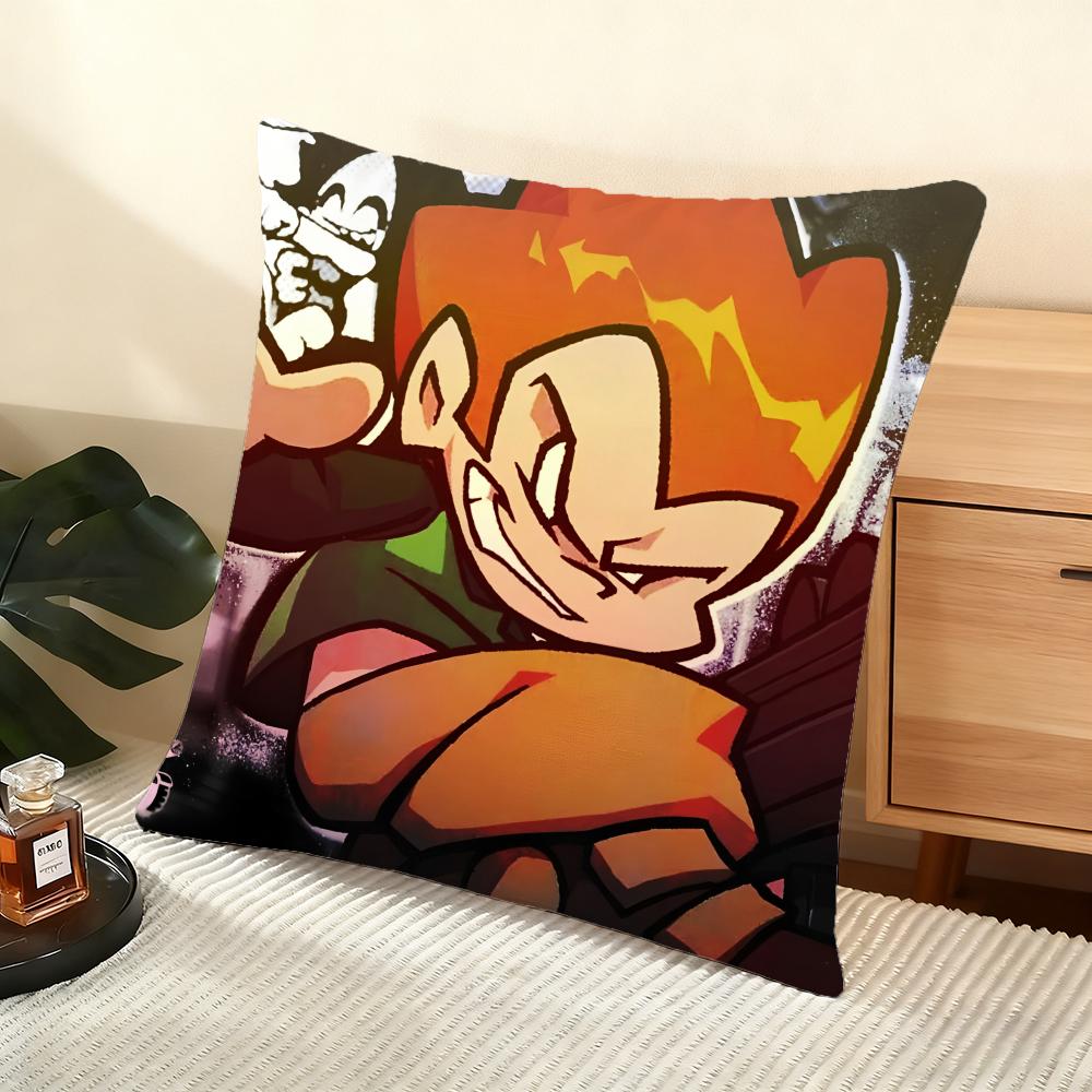 Friday Night F-Funkin Cushion Cover Soft Short Plush Pillow Cover Smooth Cozy Texture Aesthetic Cushion Case Home Decor