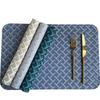 2 STÜCKE Polyester Jacquard Tischdecke Anti-Rutsch Tischset Wärmedämmung Esszimmergeschirr Tassenunterlagen Runde Tischdekoration