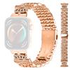 For Huawei Watch Fit 3 Watch Band 7-Bead Rhinestone Crown Stainless Steel Strap