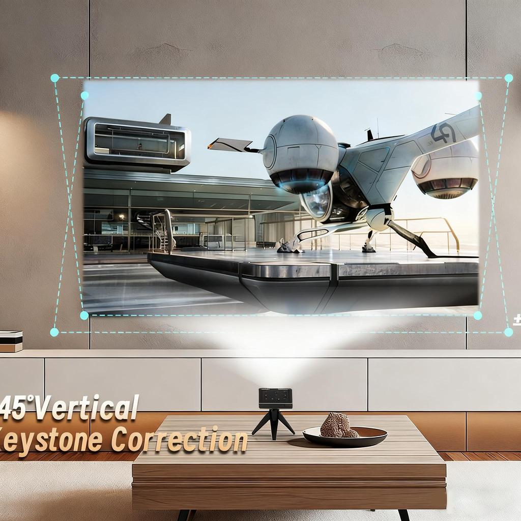 Vivicine Newest Arrive HD Mini Smart DLP 4k Projector Android 9.0 5G Wifi BT Build-in Speaker Battery Pocket Phone Projectors