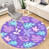 1pc Floral Pattern Chair Carpet for Office - Durable, Ideal for Chair Mats, Stylish & Functional Decorative Rug yy260130043