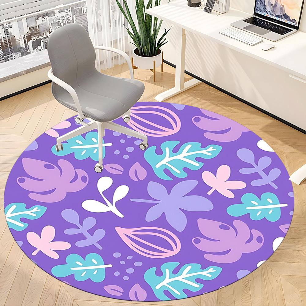 1pc Floral Pattern Chair Carpet for Office - Durable, Ideal for Chair Mats, Stylish & Functional Decorative Rug yy260130043