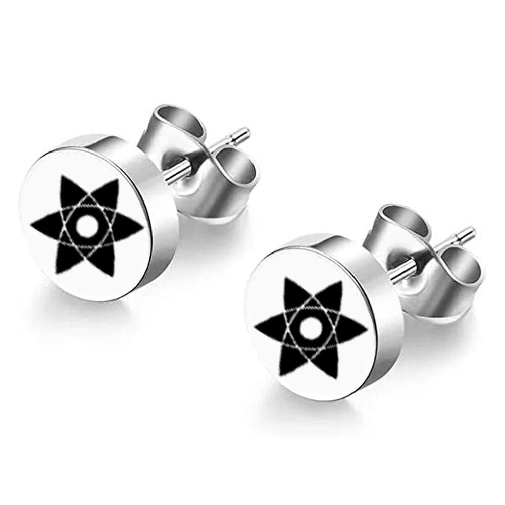 

Японское аниме «Атака Титанов», аниме, серьги-гвоздики из нержавеющей стали для пирсинга ушей для женщин, эмалированные серьги, ювелирные изделия