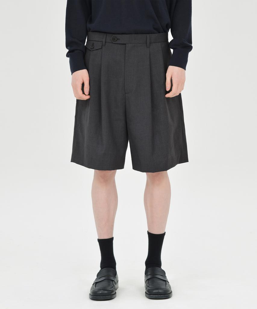 Beulaunyadeu Wool Half Pants, Charcoal