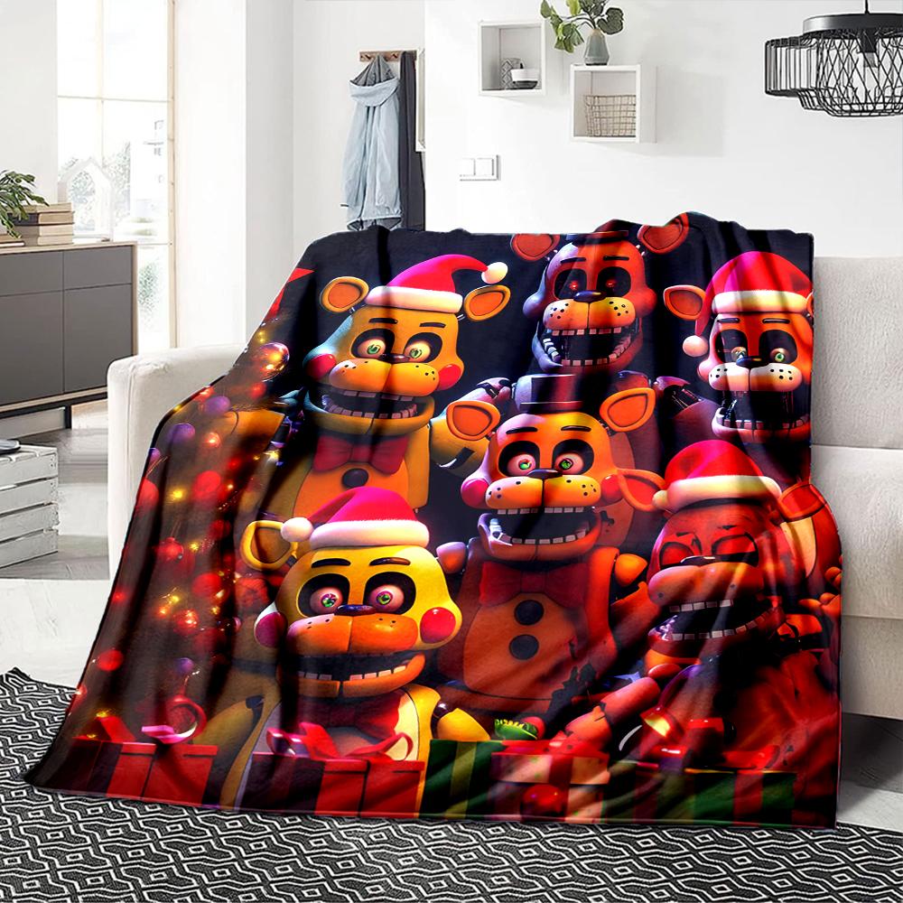 Christmas Horror Icons Blanket Soft Throw Blanket For Home Bedroom Bed Sofa Travel Office Solid Christmas Blanket