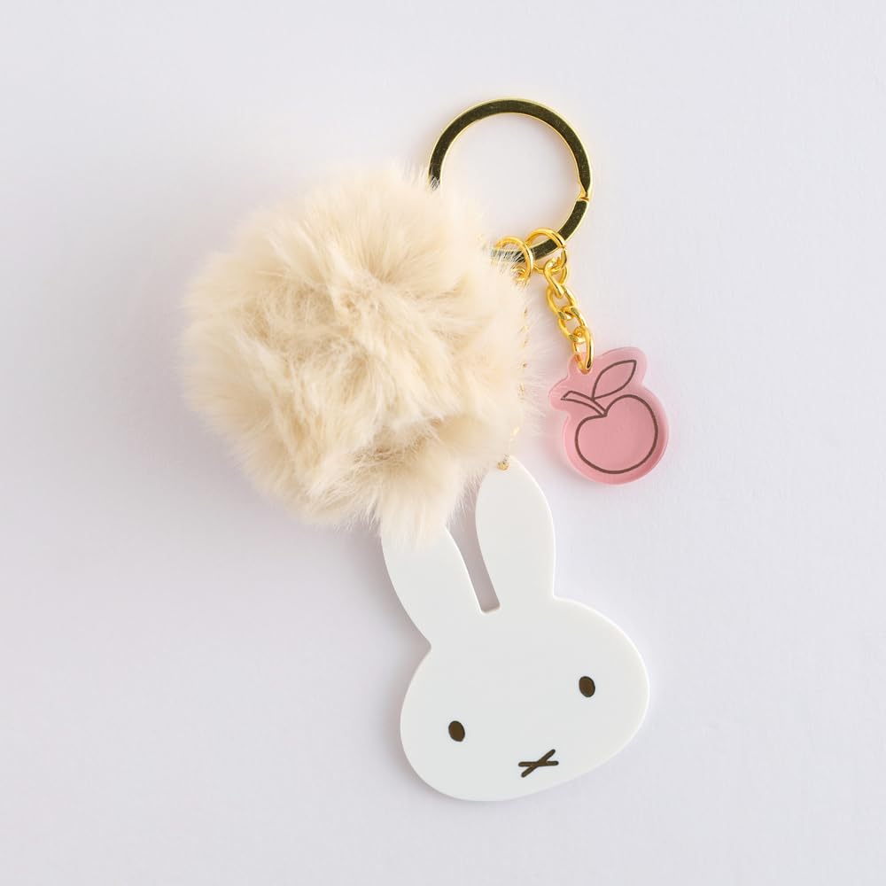 GreenFlash Miffy Päls Akryl Nyckelring, Beige, BM-454