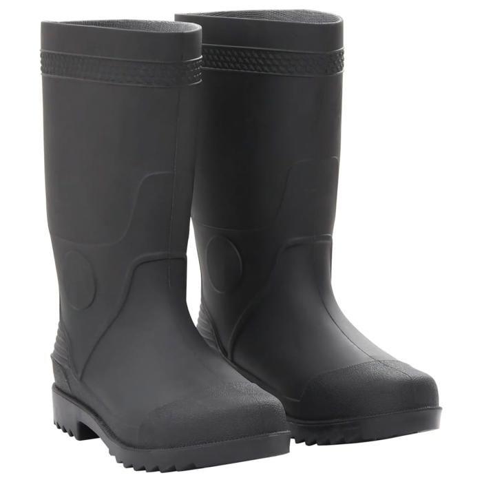 VidaXL Bottes de pluie noir taille 38-46 PVC