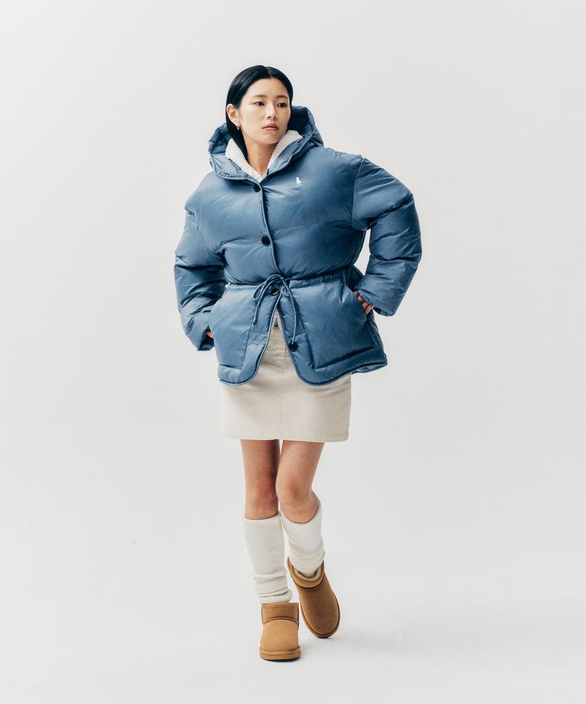 Yale Waist String Cloud Down Padded Jacket_Blue
