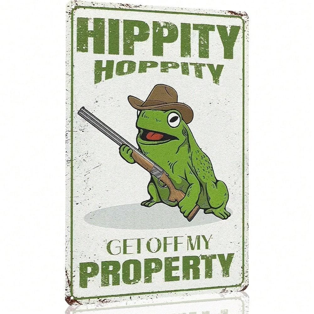Vintage Frog Metal Sign Bar Garage Wall Decor