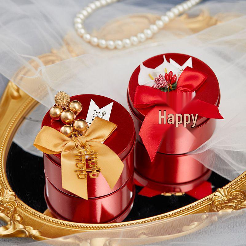 Set of 10 Creative Wedding Candy Tin Boxes - 2025 New Style, Iron, Free Shipping