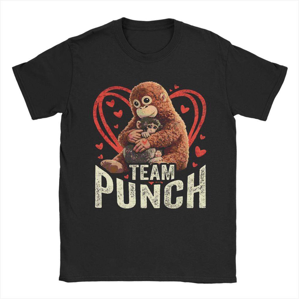 Unisex TShirt Punch Monkey Team Punch Monkey Team Punch Pure Cotton Tee Shirt Short Sleeve T Shirts Round Neck Clothes