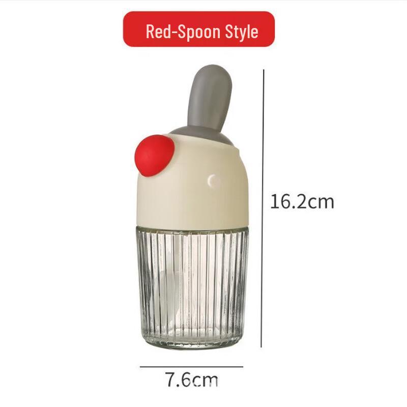 Wild Pigeon Spoon-Lid Integrated Salt & Seasoning Bottles (4-Pack)