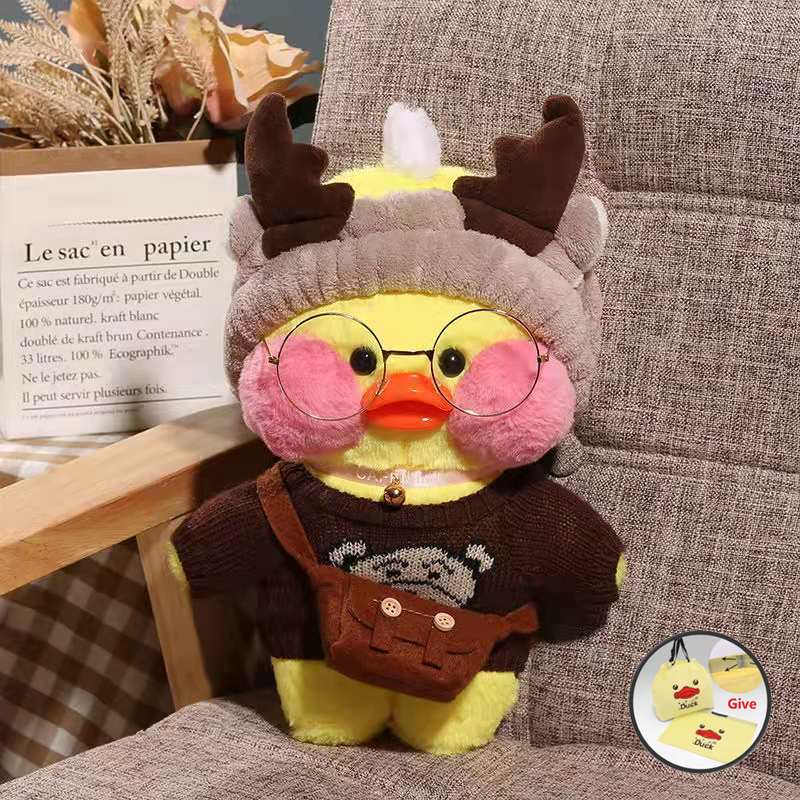 Kawaii 30cm Plushie Yellow Duck Animal Plush Soft Toys for Girls Kids Cute Doll Birthday/christmas Gift
