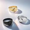 A New InS-style Simple and Fashionable Round Smooth Electroplated 18K Eco-friendly Alloy Ring