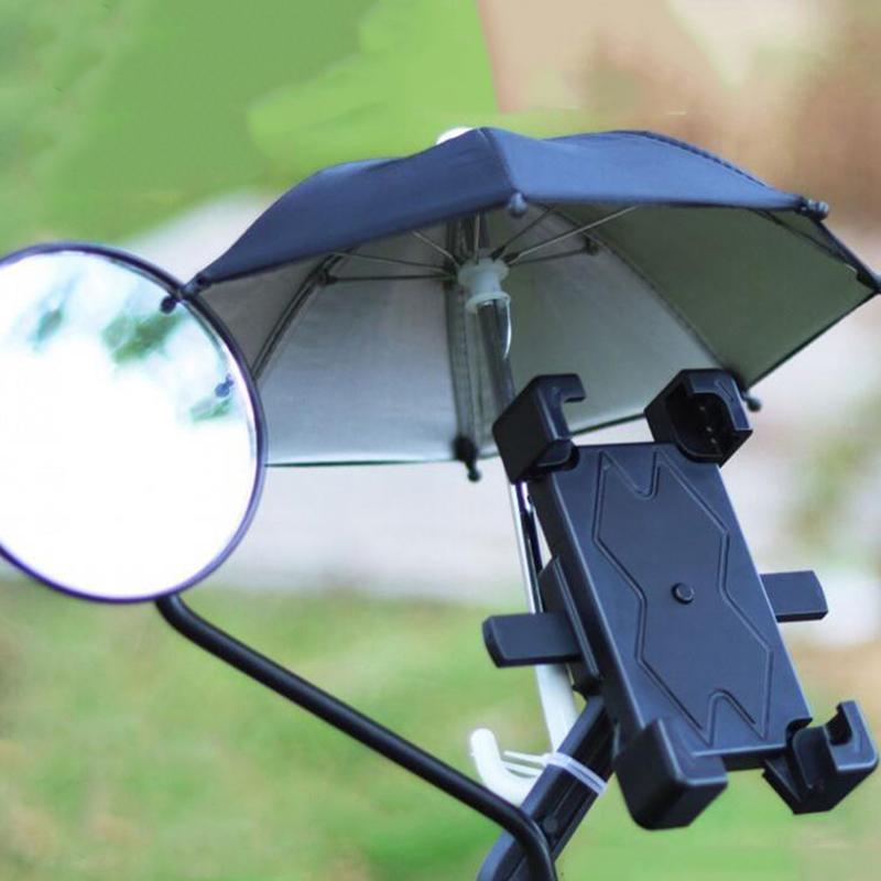 Bicycle Motorcycle Mount Holders Mobile Phone Sunshade Umbrella Decor