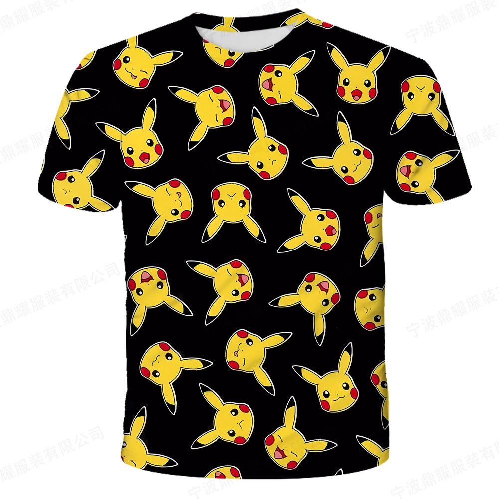 Koszulki dziecięce Topy dla dzieci Koszulka Pokemon Chłopcy Krótki rękaw Koszulka Pikachu Ubrania dla dziewczynek T-shirty Letnie Codzienne noszenie Koszulka dla dziewczynki