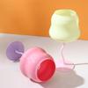Macaron Candy Colorblock Stemmed Wine Glass – Retro Cream Dionysus Design