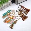 Hand-Woven Cotton Rope Flower Keychain Ornament