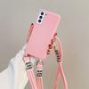 Candy Color Lanyard Integrated Soft Shell for Women Suitable for Samsung S25 UltraS24S23 Mobile Phone Case for Women A16A06 Japanese and Korean