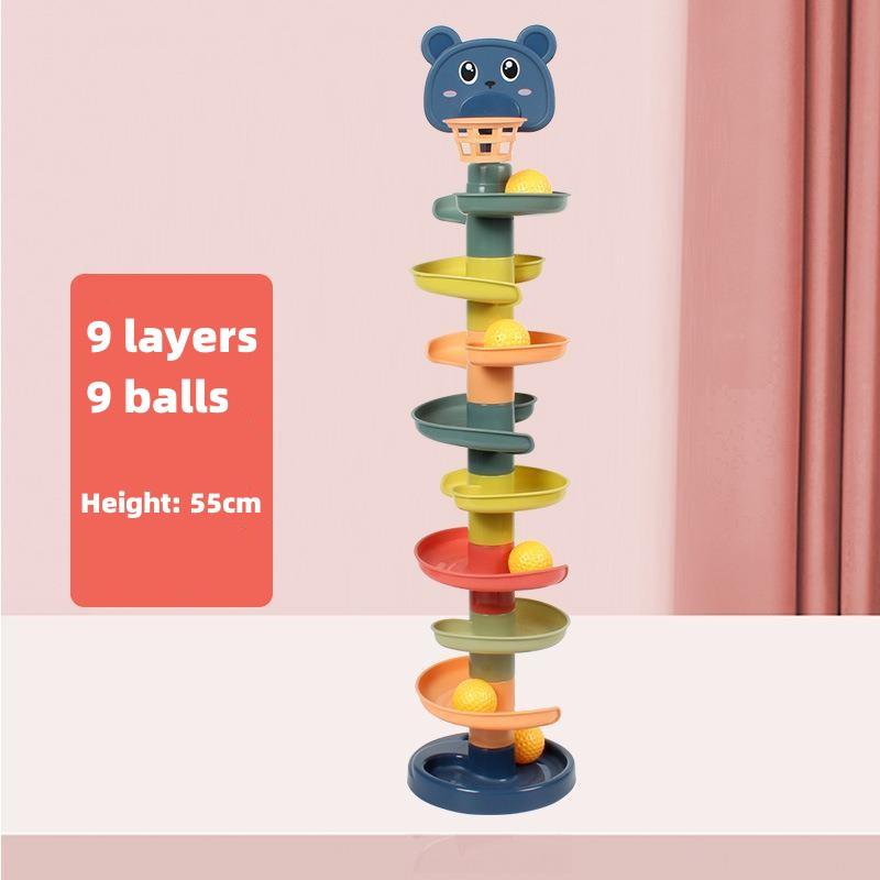 Baby Care Children's Educational Toys stacking Rolling Rotating Track spinning sliding Baby tower Ball