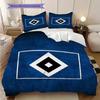 Set Copripiumino Trapuntato con Motivo Hamburger SV Federa Decorazione per la Casa Regalo di Compleanno (1 * copripiumino + 2 * federa, senza nucleo)