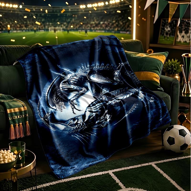 Alien Artwork Blanket Lightweight Flannel Bedding Blanket Perfect for Travel, Camping, Living Rooms, Offices, Sofas, Fan Christmas gift