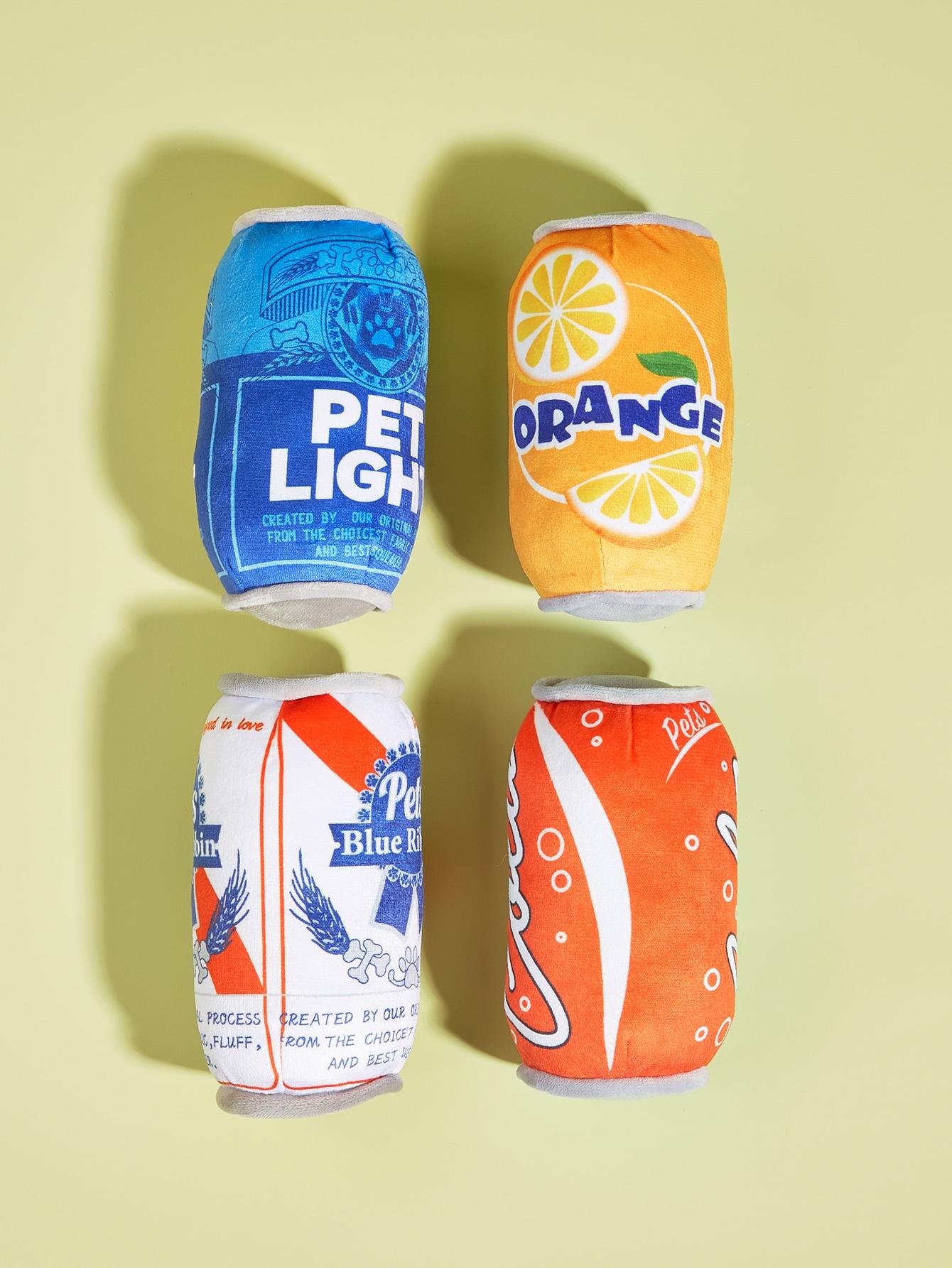 

Пищащая плюшевая игрушка для собаки - Дизайн «Барбекю, пиво, сок и чипсы» для вечериночного веселья серый