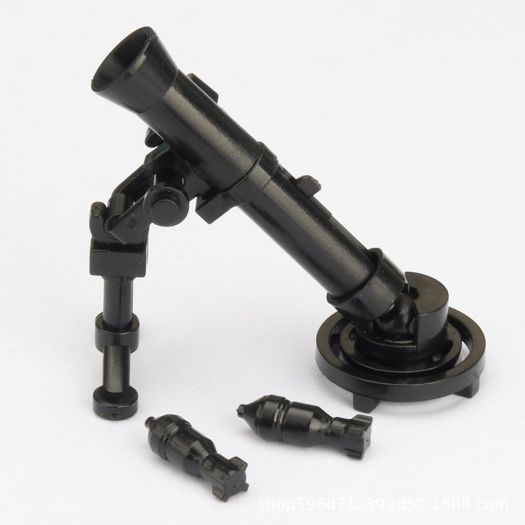 MOC WW2 Militärpistole Kanone Bausteine Schwere Waffen Kriegsszene Soldaten Armee Figuren Zubehör Waffen Steine Spielzeug