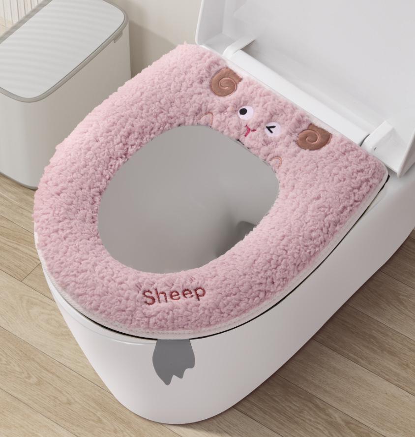 

Универсальная водонепроницаемая подушка для сиденья унитаза и коврик 2024 года — утолщенный, всесезонный чехол для дома